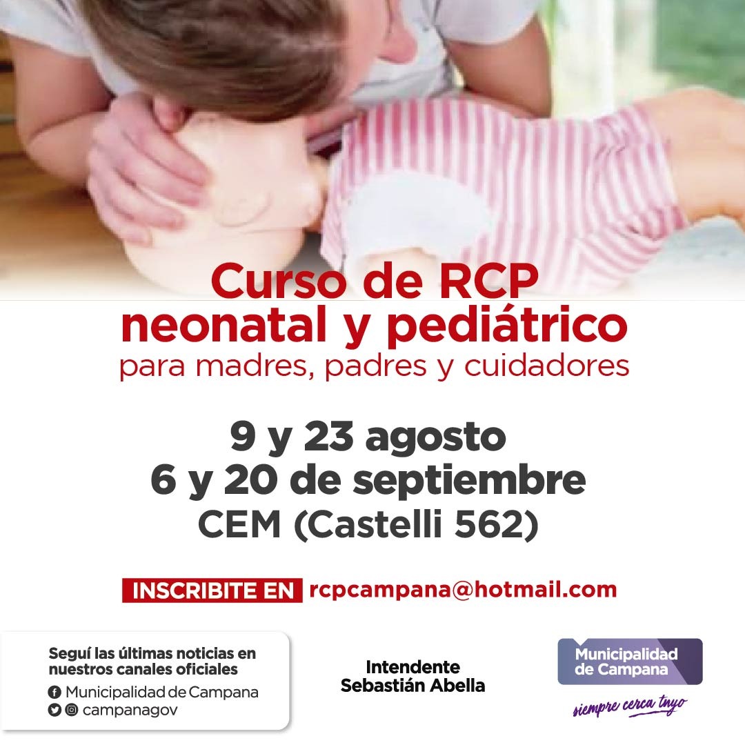 Curso de RCP neonatal y pediátrico