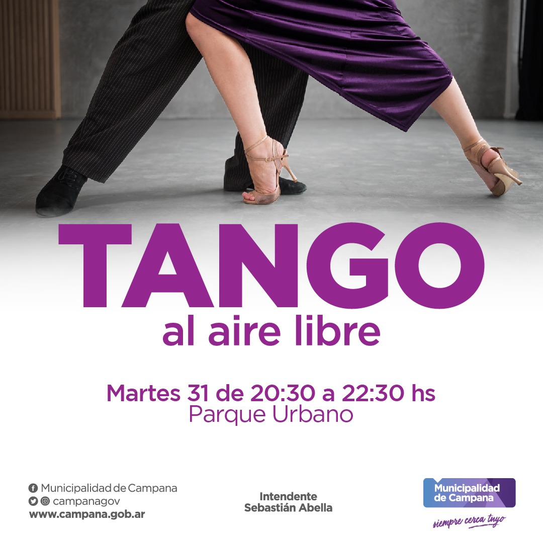 Clase abierta de tango en el Parque Urbano