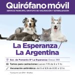 El quirófano móvil del Municipio visitará los barrios La Esperanza y La Argentina